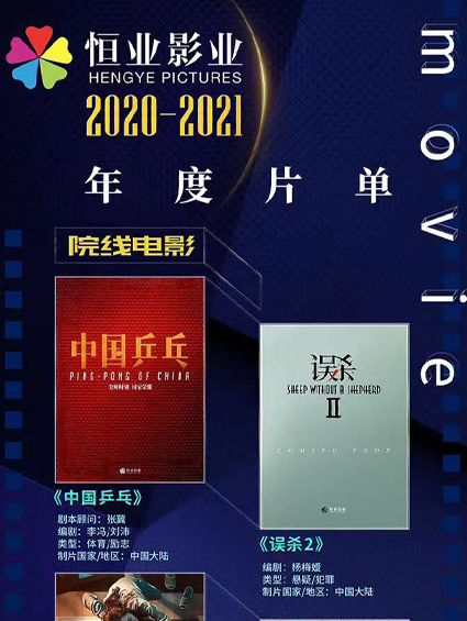 疫情下的恒業(yè)逆流而上，2020-2021年度片單公布！